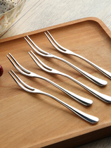 Export European fruit fork set Stainless steel thickened household cake fork Snack fork Fruit plug fork