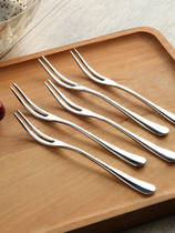 Export European fruit fork set Stainless steel thickened household cake fork Snack fork Fruit plug fork
