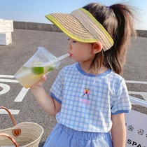  Girls summer suit 2021 new female baby short-sleeved T-shirt shorts two-piece set of small and medium-sized childrens clothes fashion trend