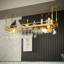 Bar wine glass rack hanging light luxury goblet rack Upside down mug rack Coffee cup rack Wine rack can be customized