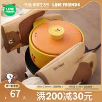 LINE FRIENDS cartoon kitchen microwave oven oven baking gloves anti-burn thickened high temperature resistant heat insulation cooking