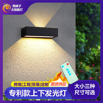 Solar lamp outdoor lamp home garden lamp without wiring rainproof rainproof water glowing wall lamp Villa new countryside