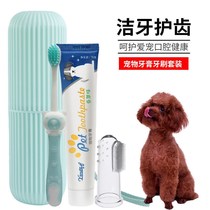 Dog toothbrush toothpaste Edible halitosis PET Teddy bear puppy tooth cleaning supplies set Cat toothbrush
