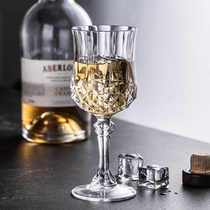 European retro style red wine glass small luxury diamond household goblet crystal glass champagne glass wine glass