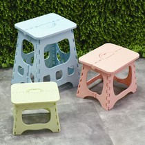 () Thickened plastic folding stool portable stool for children adult home Mazza mini bench