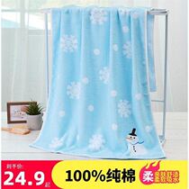Pure cotton bath towel enlarged cartoon cute adult men and women without hair thickening soft absorbent cotton childrens towel quilt