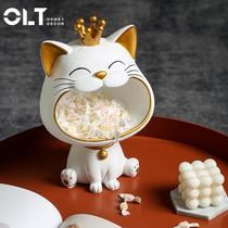 Wealth cat ornaments living room home decoration light luxury home porch storage housewarming New Home Front desk opening gifts