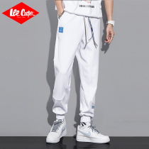Lee Cooper summer sports pants mens trend loose drawstring casual pants tide brand letter printed sweatpants
