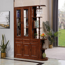 Solid wood room cabinet Wine cabinet Living room entrance cabinet Shoe cabinet One-piece foyer decorative partition screen Double-sided locker