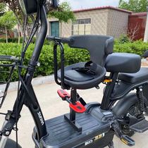 The chair on the electric car the baby seat the front of the baby battery car the safety seat the front of the child