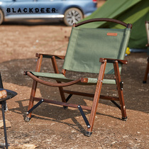 BLACKDEER black deer outdoor folding chair portable solid wood oak leisure camping chair director chair