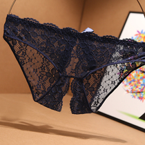 Fengyumei mood female Rick thong female female underwear transparent full hair Dew mood can be inserted