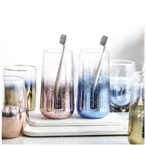 Couples cylinder brush Cup Net Red simple bathroom cup water Cup home mouthwash Cup Nordic glass wash cup set