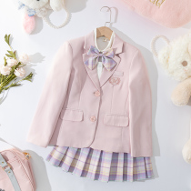 Girls JK uniform skirt suit Primary school students autumn school uniform suit jacket Childrens spring and autumn net red college style skirt