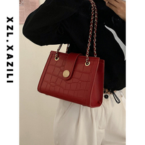 Light luxury red bag Wedding Bride wedding bag large capacity niche wedding portable shoulder 2021 new shoulder bag