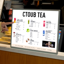 Luminous menu display card milk tea shop light box order card price list design desktop table card bar billboard