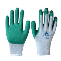 Star Woo Rubber Gloves L207 Lao Protect Gloves Thickened Large Code Coarse Line Latex Wrinkled Wear Resistant Anti Slip Breathable Glass