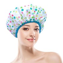 Cute Long Hair Taiwan Import Bath Cap Woman Waterproof Bath Adult Double Layer Enlarge Thickened Dry Hair Cap Headgear