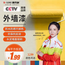 Exterior paint waterproof sunscreen self-brushing latex paint cement wall paint household color outdoor paint outdoor White