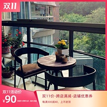 Net red Outdoor courtyard Balcony small table and chair Creative leisure Outdoor open-air Liangting milk tea shop table and chair set