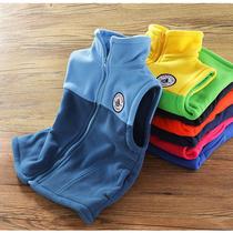 Childrens vest double layer thick fleece color color girl boy warm wearing waistcoat spring and autumn winter coat 2021