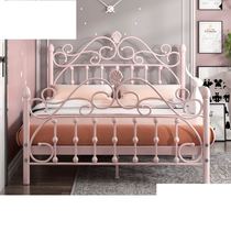  New bed 2021 high-end simple bed light luxury modern high-end ins wind girl bed high-leg Nordic girl bedroom