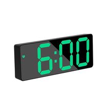 Creative mirror alarm clock multifunctional LED clock cosmetic mirror alarm clock battery plug-in alarm clock battery plug-in alarm clock electronic wall clock