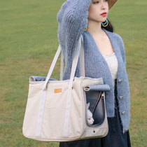 Cat Bag Hand Out Portable Pet Large Capacity Cat Bag Summer Breathable Cage Canvas Dog Backpack Kitty Supplies