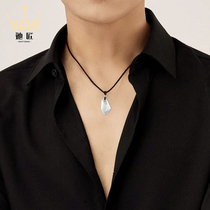 TA Artisan Triboshi 999 Pure Silver Male Necklace Tide Mans Seven New Year High Sensation Pendant Birthday gift to boyfriend