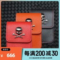 South Korea DEX Rangefinder Containing Bag Black Red Color Personality Skull Rangefinder Bag
