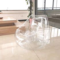 Inflatable stool Sofa seat Transparent lazy balcony lying inflatable ins music festival Single small reclining