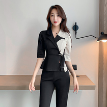 Foot bath pedicure technician work clothes women mid-sleeve autumn new pants skirt beauty salon foot Sauna massage tooling