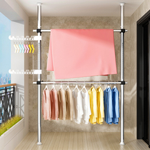Dingzhe drying rack household floor-to-ceiling folding indoor hanger balcony cool clothes simple telescopic clothes drying Rod