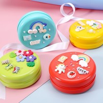 Baby teeth commemorative box girl male tooth storage wooden childrens tire hair preservation toy diy