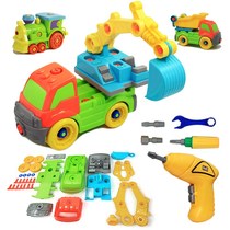 Large children disassembly and assembly engineering car toy boy educational toy can be assembled turning knife electric drill 2-6 years old