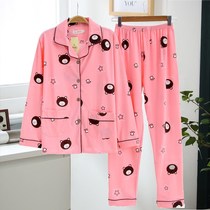 60-300kg fat plus size pajamas female summer long sleeve thin spring and autumn fat mm pajamas young and middle-aged women moon suit