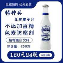Special Forces Coconut Milk 250g)24 glass bottles of raw squeezed coconut milk Party juice vegetable protein beverage