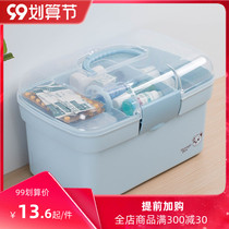 Medicine box family household large-capacity multi-layer storage box student dormitory first aid small medicine box portable plastic multi-layer