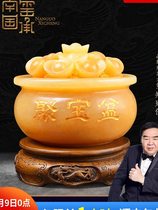 Topaz cornucopia ornaments lucky enrichment Jade ingot living room office movedto a new house opened gift decoration