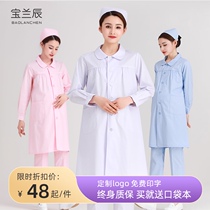 Maternity nurse uniform Nurse maternity dress Overalls Maternity white coat Summer dress Large size doctor long sleeve split pregnancy