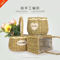 Winner flower basket fleshy rattan flower pot bamboo woven flower basket bamboo dried flower flower arrangement small basket with hand gift girl