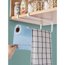 Kitchen paper towel rack non-perforated oil-absorbing paper hanging shelf cabinet roll paper holder rag bracket cling film storage rack