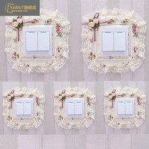 5 fit creative switch sockets Decorative Rims Wall Stick-protective Sleeves Domestic Lace Frame Modern Brief Nordic Wind