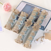 Lace embroidery cloth art thickened refrigerator door handle gloves double door refrigerator handle dust cover door