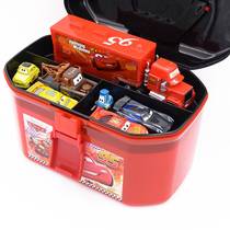 Racing Story 3 Black Storm Lightning McQueen alloy toy car model storage box suitcase set