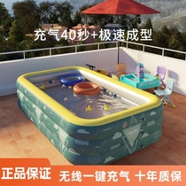 Childrens swimming pool Household summer outdoor inflatable kindergarten outdoor baby automatic childrens air cushion thickening