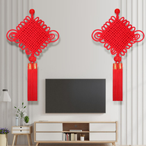 Chinese knot pendant Living room large entrance Town house handmade safe knot concentric knot Small housewarming new home interior decoration