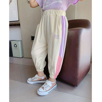 Girls anti-mosquito pants summer ultra-thin childrens sports pants children summer pants summer childrens clothing baby Summer Women