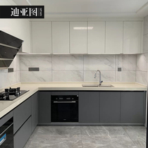 Chengdu Hangzhou kitchen cabinet whole house custom open kitchen decoration Small apartment L kitchen cabinet quartz stone countertop