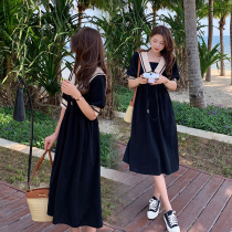 Maternity dress summer 2021 fashion new style does not show the belly high-end summer clothes net red suit skirt women